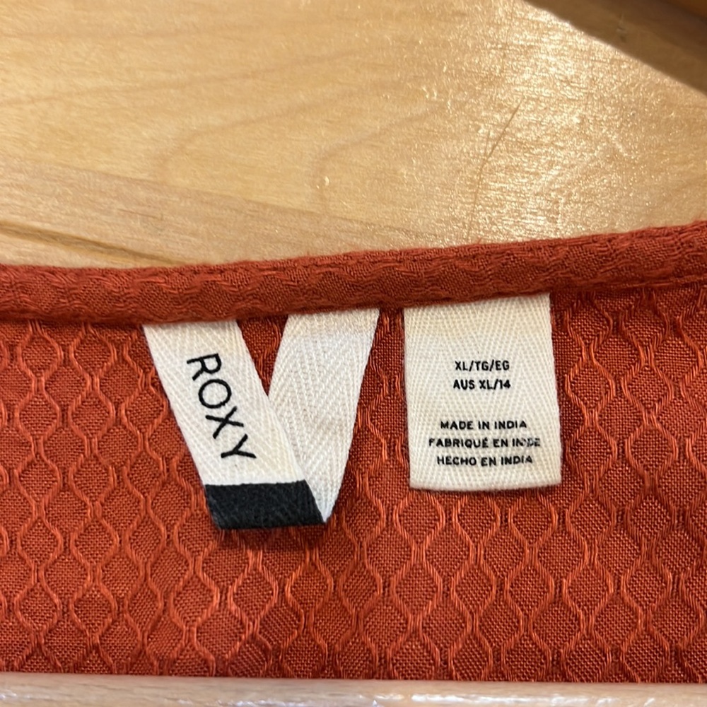 Roxy Rust Color Deep V Cropped Top - image 7